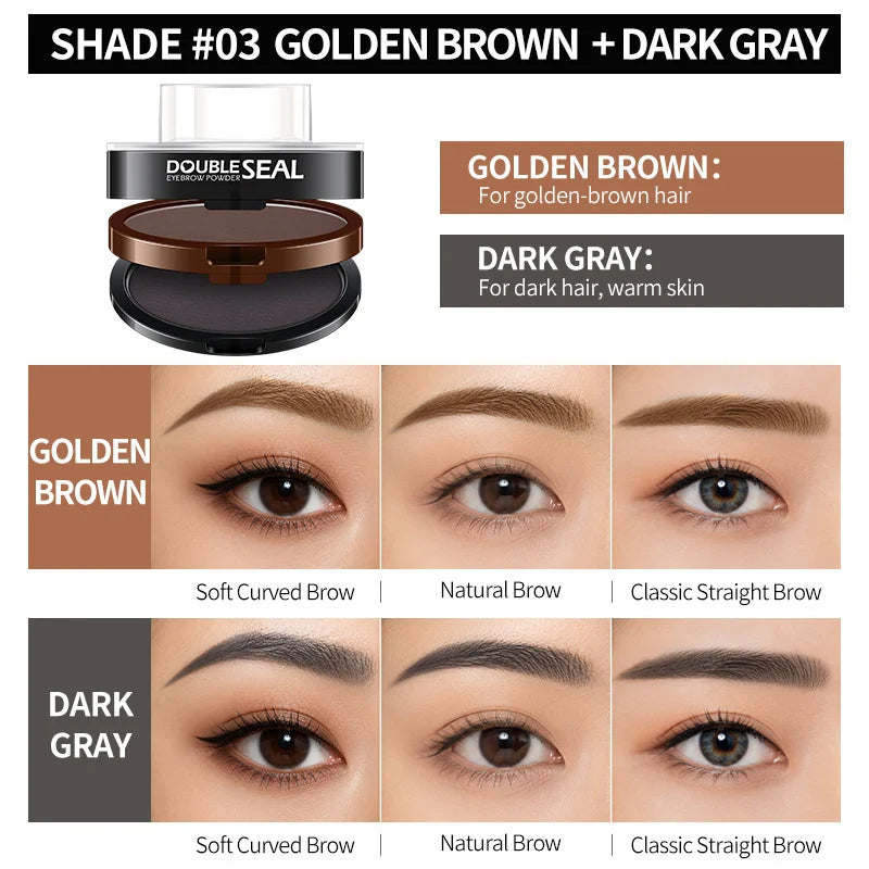 🔥 LAST DAY: BUY 1 GET 1 FREE 🌸 2-Color Waterproof Brow Stamp Kit for Quick, Natural-Looking Brows