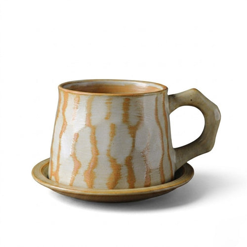 Coarse Pottery 3-Piece Coffee Cup Set