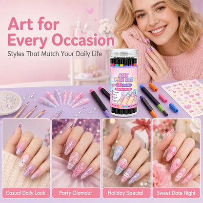 💅 LIMITED‑TIME 50% OFF! 💥 24 Colors Dual Ended  Art Pens Set – Creative, Salon‑Quality, Easy DIY ✨